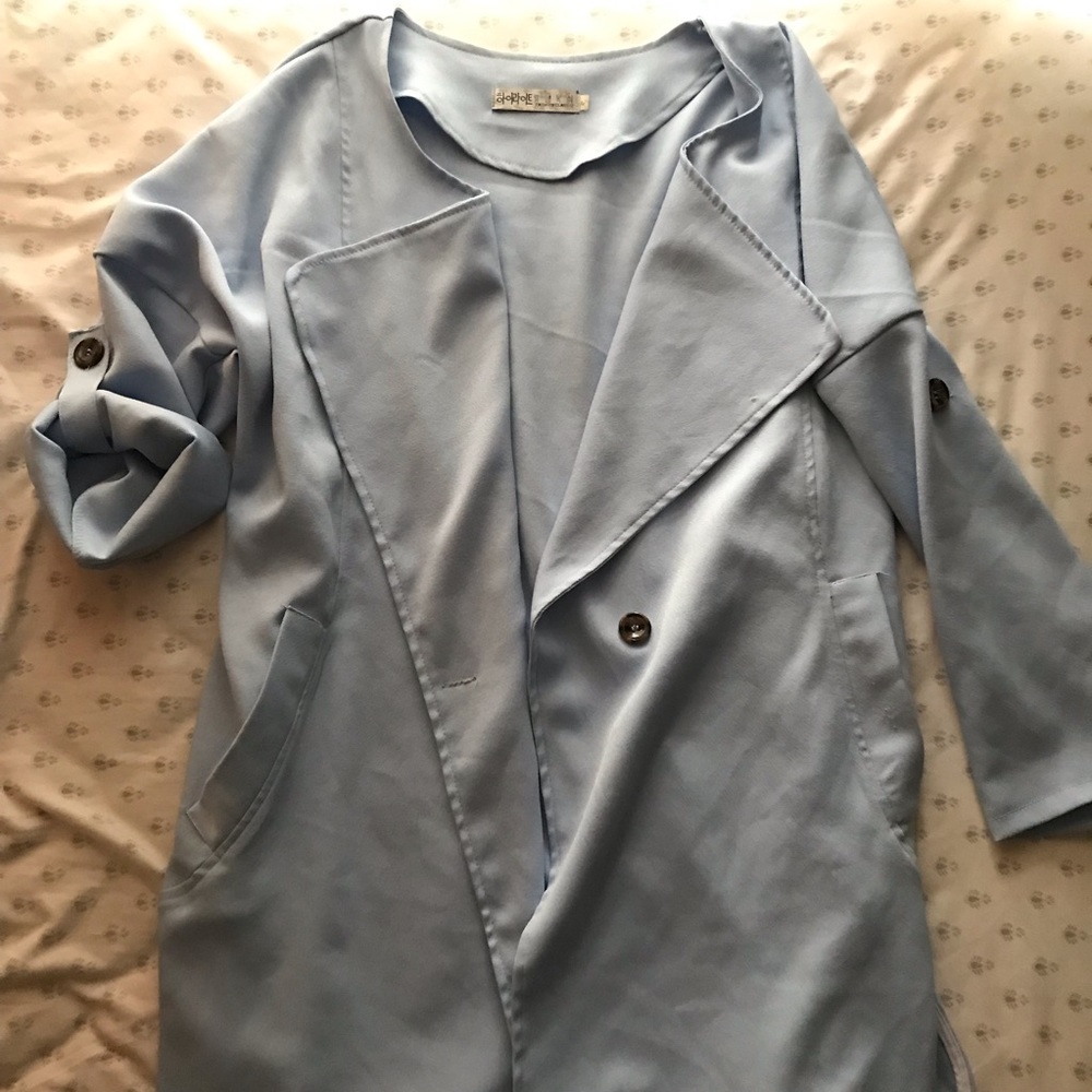 Baby blue light coat